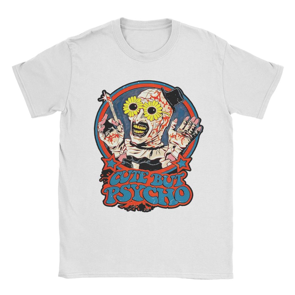 Cute But Psycho Terrifier T Shirt Men Cotton Amazing T-Shirts Crewneck  Tees Short Sleeve Clothes Graphic Printed