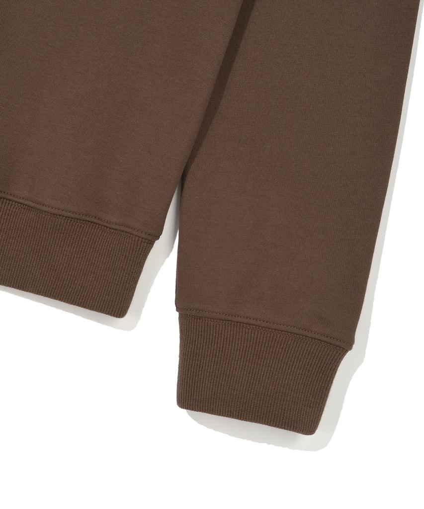 WACKY WILLY Women'S Collared Half Button-Up Sweatshirt Brown