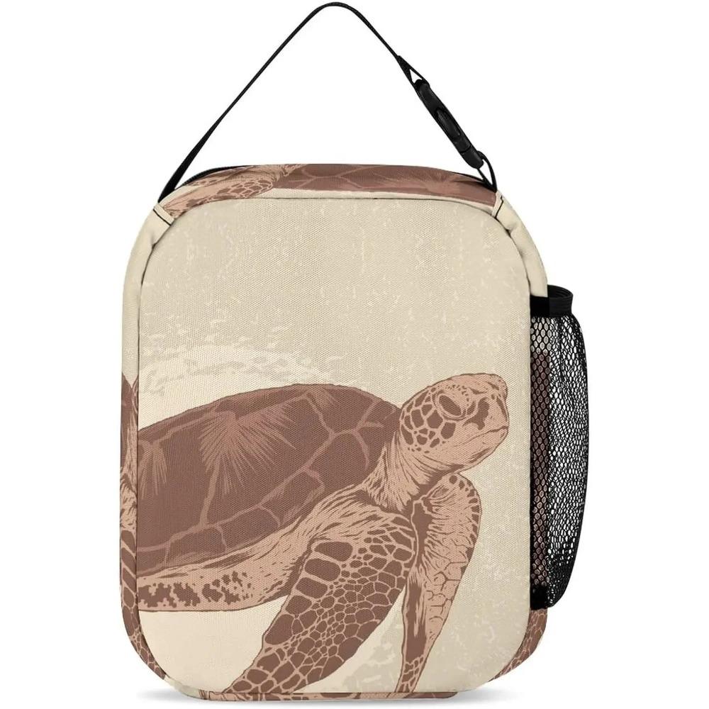 Sea Turtle Lunch Bag Insulated Lunch Bag Colorful Sea Animal Lunch Bag for Women Men Reusable Portable Lunchbox with Zipper