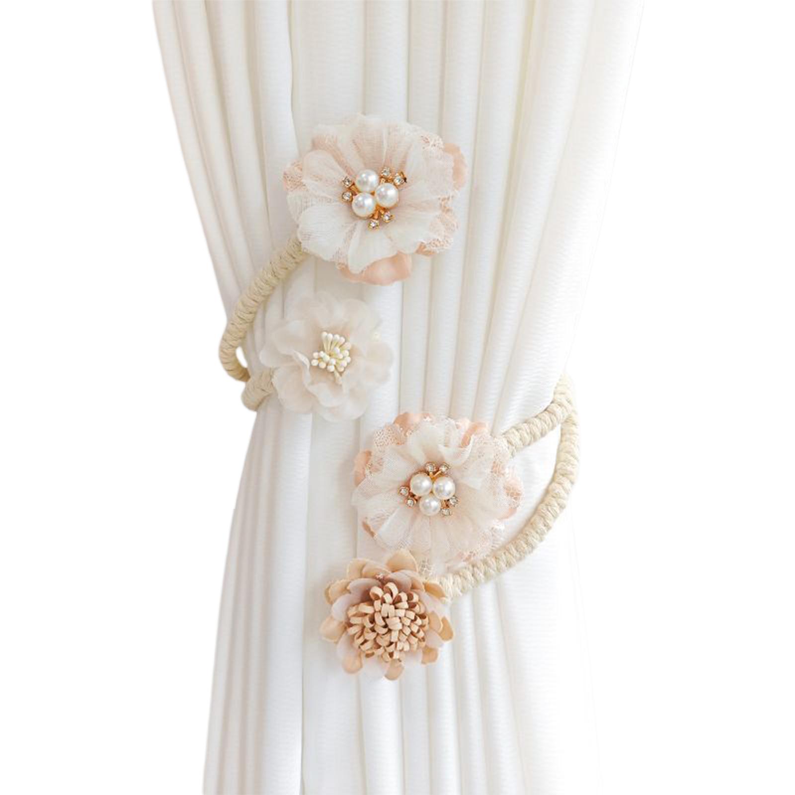 

Flower Curtain Tieback Twist Bough Rope Curtain Tie Backs for Living Room Bedroom, Curtain Holder for Drapes 47cm рожевий