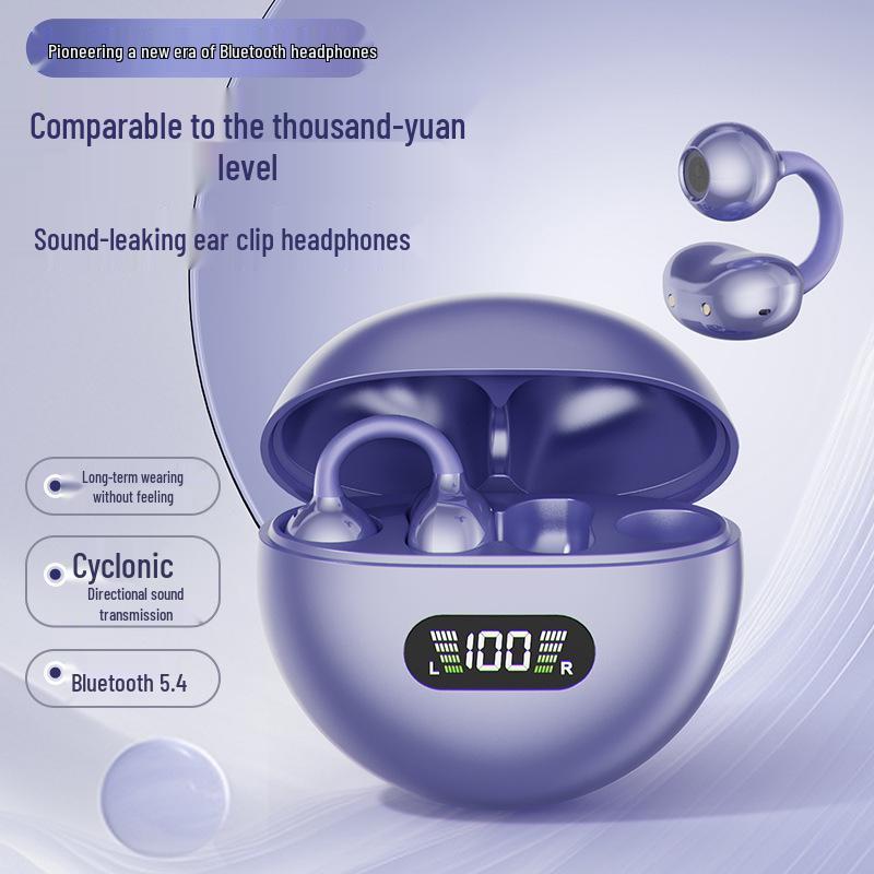 Q71 Premium Bluetooth Ear Clip Earphones: Noise-Cancelling, Wireless, Ultra-Long Battery Life