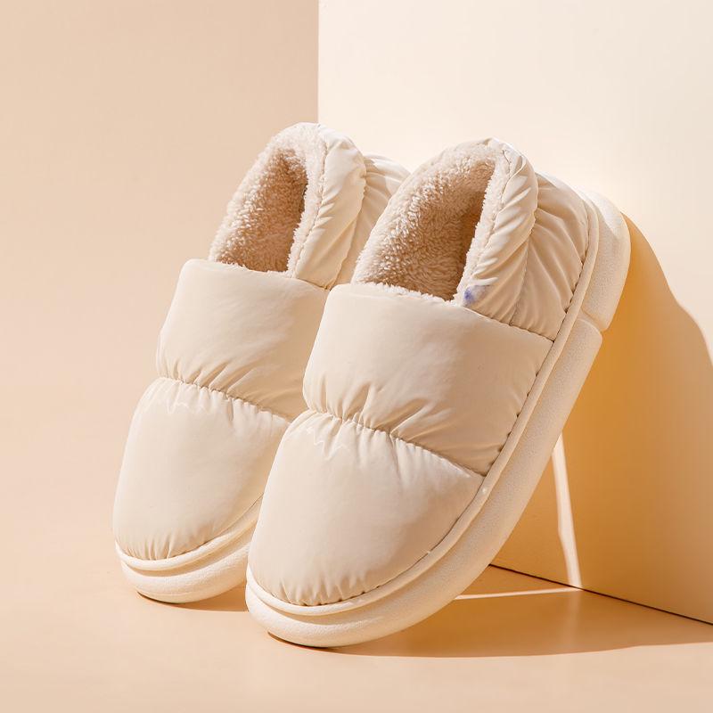 "Men's 2024 Cozy Cotton Slippers: Warm, Thick Sole, Non-Slip for Fall/Winter Indoor Comfort"