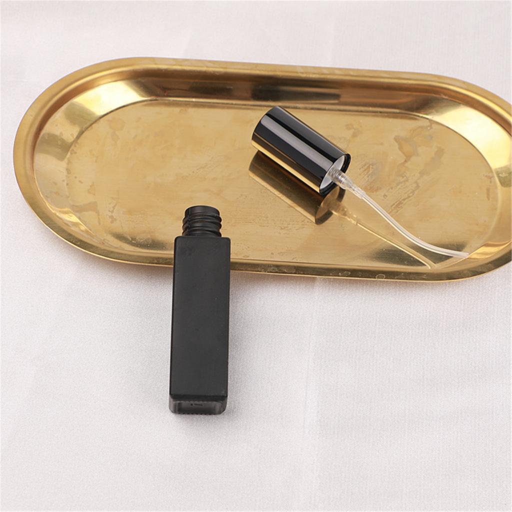 5ml 10ml Portable Perfume Bottle Black Mini Cosmetic Container Sample Atomizer Glass Empty Refillable Bottle For Traveling