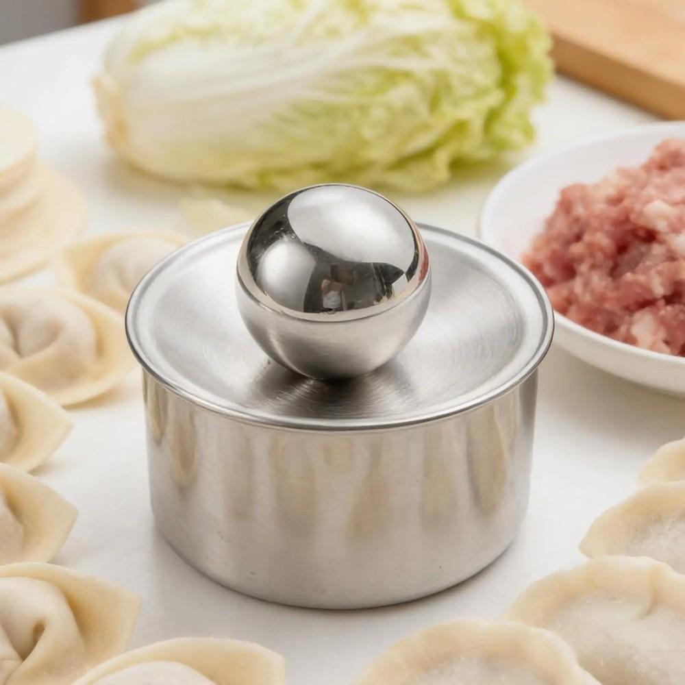 Stainless Steel Dumpling Skin Pressing Tool Rolling Ball Dumpling Maker  Beginner Kitchen