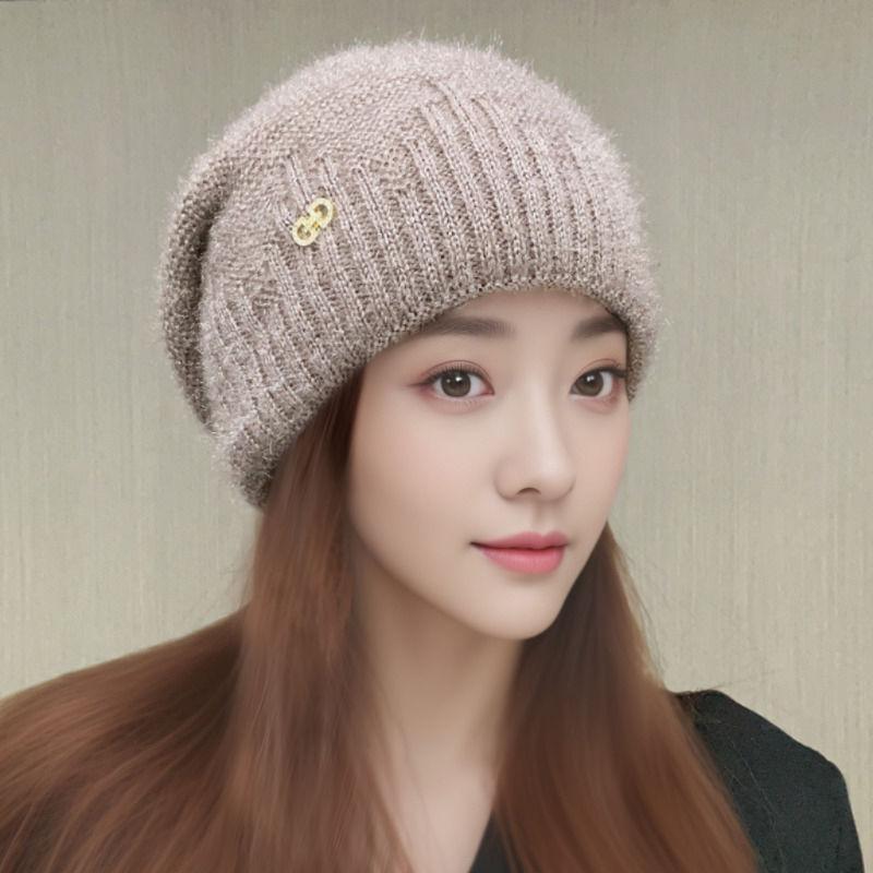Winter Women's Beanie Stretch Solid Color Warm Pullover Hats for Woman Fashion Men's Cold Hat