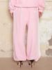 Hilda Smog Motif Wide String Sweatpants [Pink]