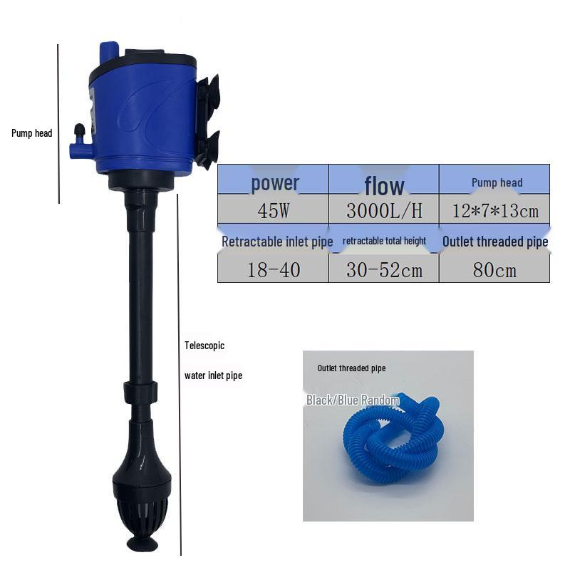 

Ультратихий погружной насос для аквариума AQ881 3-в-1 со встроенным фильтром и аэратором