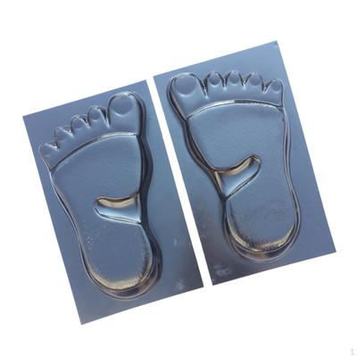 1 Pair Human Feet Footprints Stepping Stone Footprint Concrete Mold Garden