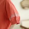 Fat Mama Plus Size Women's Ethnic Cotton Linen Button-Up Shirt - Round Neck, Loose Fit for Spring/Summer, Ideal for Middle-Aged and Elderly.