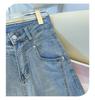 Women's High-Waisted Stretch Bell-Bottom Jeans - Sky Blue Diamond, Spring/Summer 2026