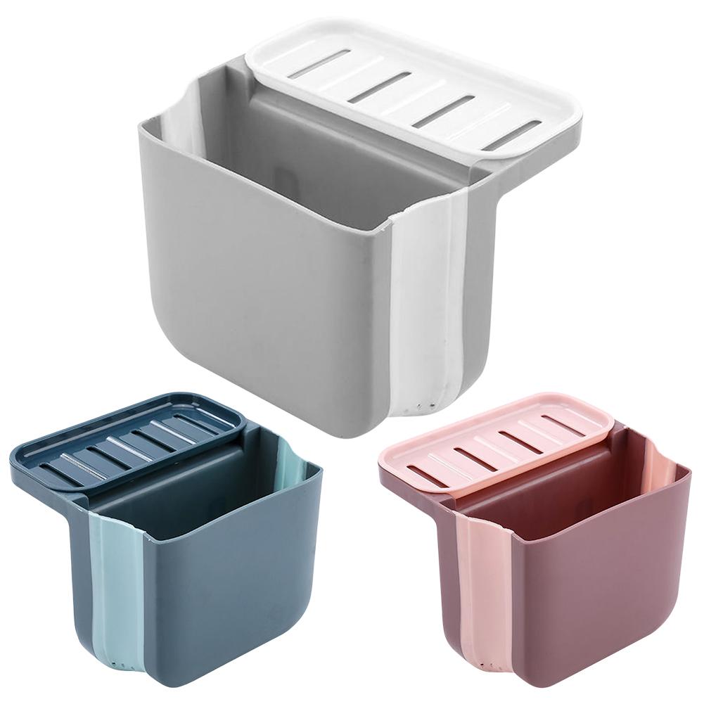 Dry Wet Separation Trash Can Telescopic Draining Basket Soap Sponge Holder Kitchen Sink Drain Basket With Suction Cup