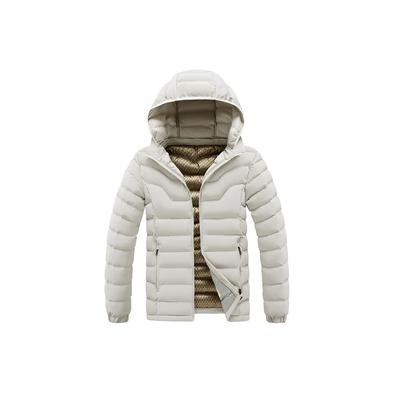 Lightweight Cotton Coat Men's Winter Solid Color Graphene Slim Fit Removable Hat Thickened Hooded Jacket Men