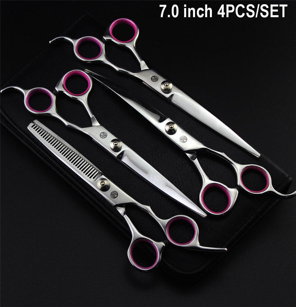 

Набор профессиональных ножниц для ухода за домашними животными, 7 каналов, 8 каналов, H Cuttg Thng, изогнутые ножницы для стрижки домашних животных, ножницы для собак, набор из 4 предметов и сумка