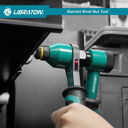 LIBRATON Ratchet Nut Set, Includes 50 M5, M6, M8, M10, and M12 Rivet Nuts, with Storage Case