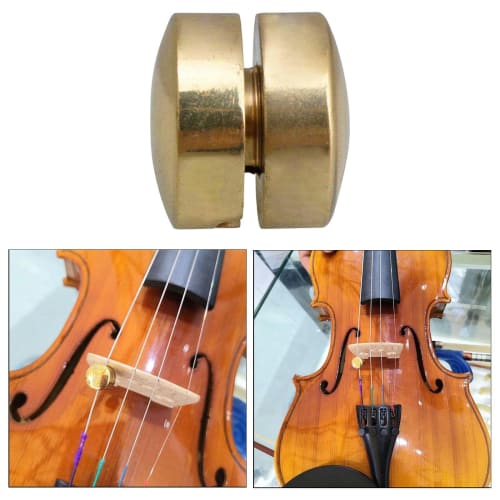 Tachiuwa Wolf Tone Eliminator, Brass Button-Shaped Violin Mute Suppressor Replacement for Cello/Violin