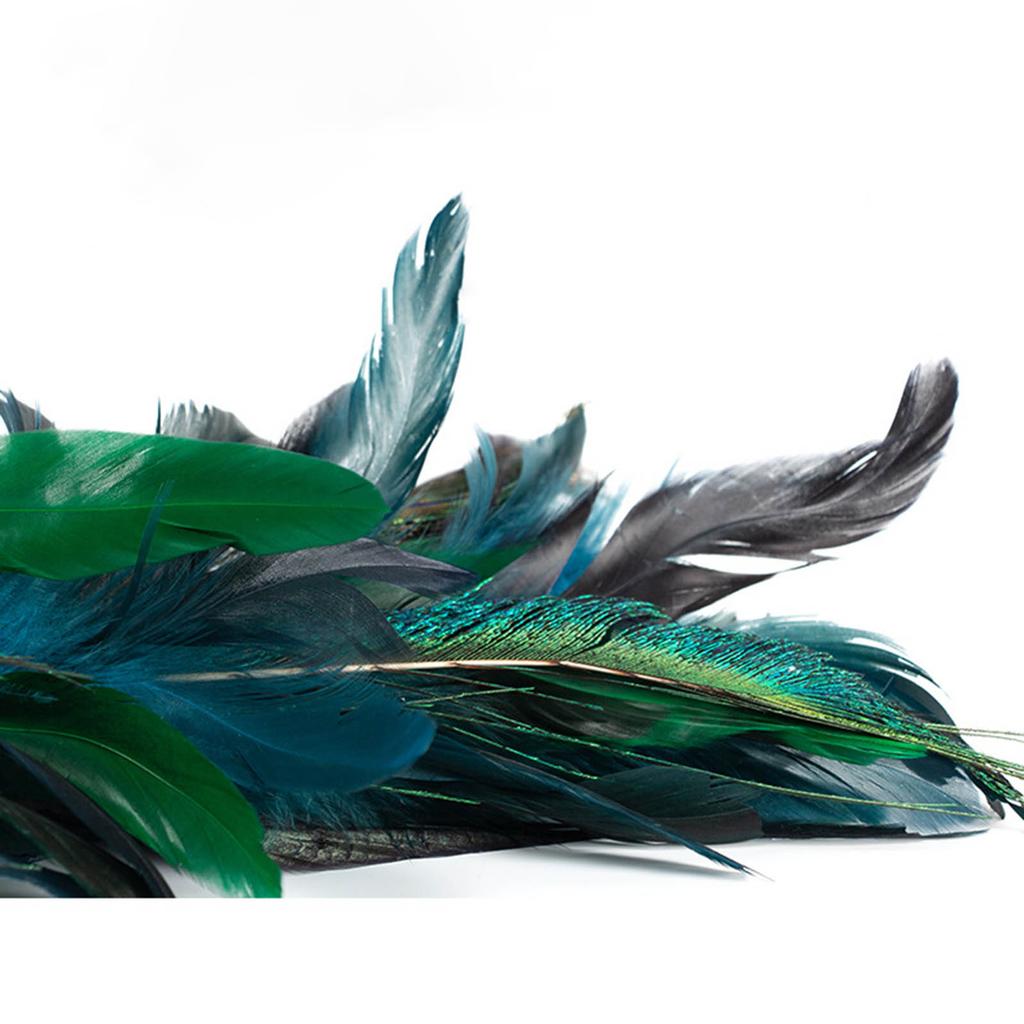 2PCS Christmas Decorations Tree Pendants Simulated Long Tailed Blue Peacocks Natural Feather Crafts Ornament Decor