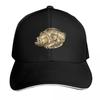 Flounder Striking a Shrimp Baseball Cap Cotton Twill Breathable Contrast Two Tone Brim Snapback Flat Bill