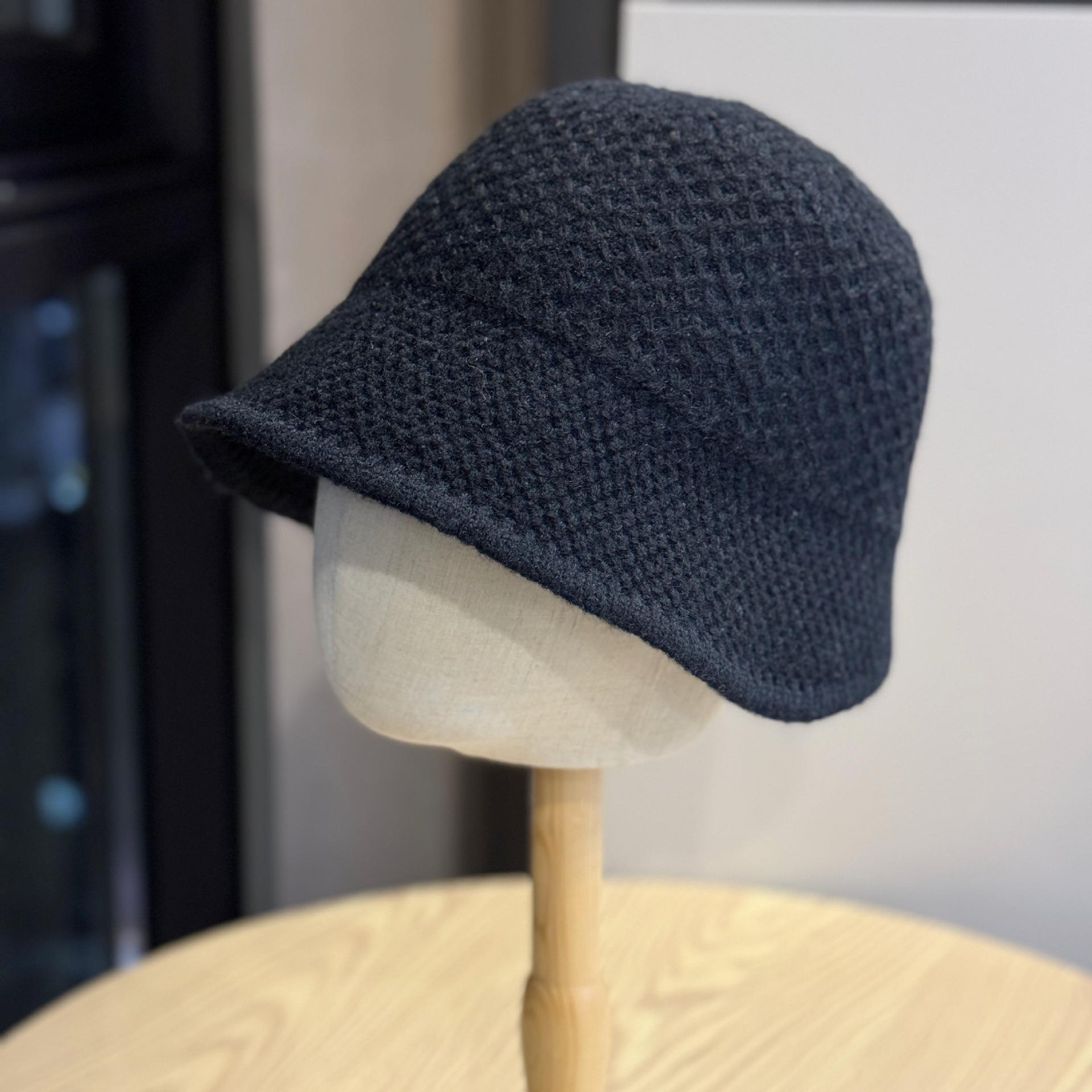 

Новая осенне-зимняя теплая и универсальная вязаная шерстяная шапка-рыбачка для женщин, облегающая, с неровным краем, длинная спереди и короткая сзади, шерстяная шляпа-ведро one size