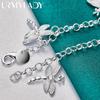 925 Sterling Silver Dragonfly Zircon Pendant Bracelet For Women Wedding Engagement Party Fashion Jewelry