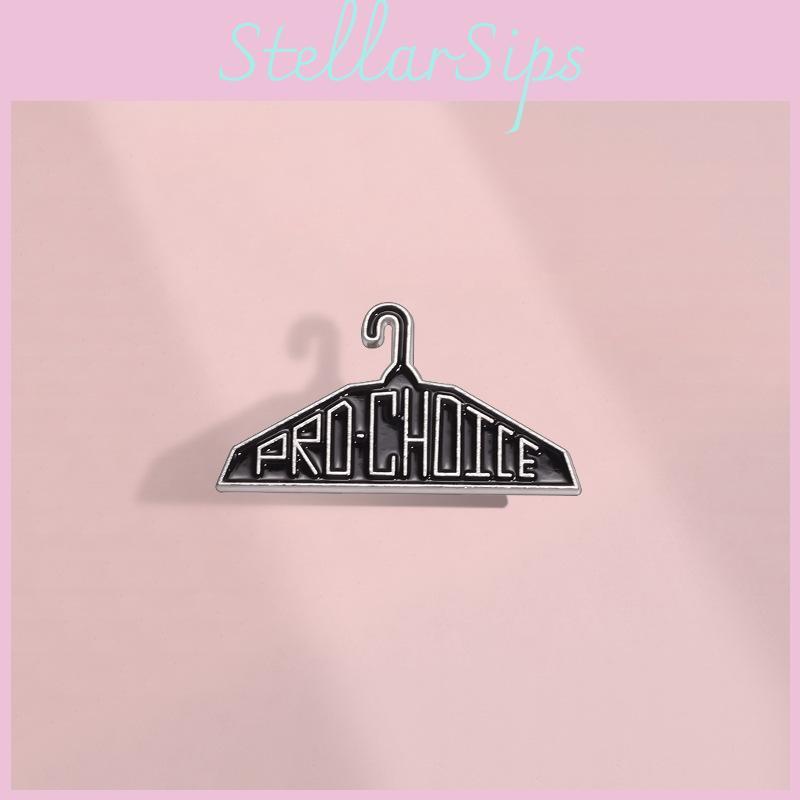 Creative Fun Black Hanger Shaped Metal Accessory Cartoon Letter Brooch Pin For Stylish Decoration
