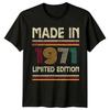 Made In 1971 Mens T Shirt 55th Birthday Gift Vintage Fiftyfive Old Unisex T-Shirt