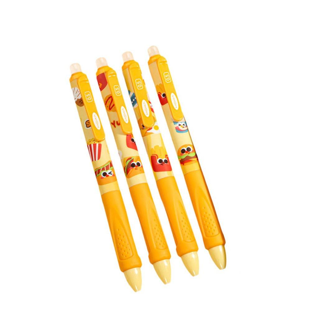 

5PCS/Set 0.5mm Blue Ink Gel Pen Quick Drying Neutral Pen Gift Erasable Pen School Office Hamburger-4Pcs