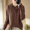 Women Knitted Hoodie Sweater MODERN NEW SAGA Winter Knitted Pullover Sweatshirt Autumn Cashmere Wool Sweaters Female Jumper