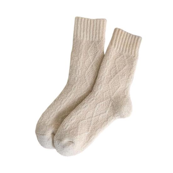 Winter Fleece Lined Crew Socks for Women Cozy Soft Warm Thick Floor Socks Thermal Boot Socks for Cold Weather