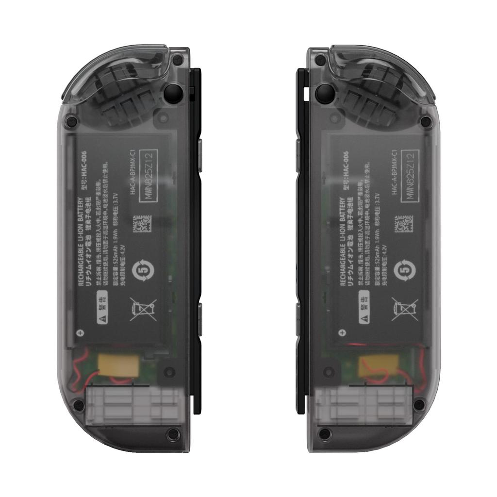 EXtremeRate Transparentes Gehäuse für Handheld-Controller, kompatibel mit Switch und Switch-Ersatzschale, kompatibel mit Switch mit vollständigem Tastensatz