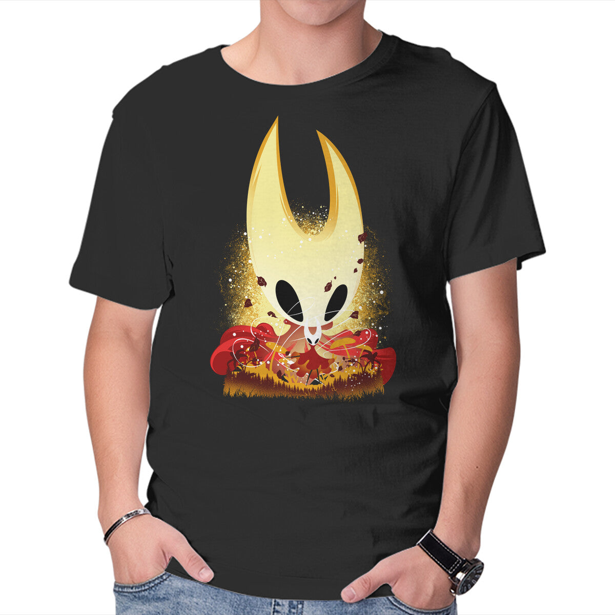 Unisex Crew Neck T-Shirt The Hornet Of Silksong Graphic Short Sleeve Casual Tee M