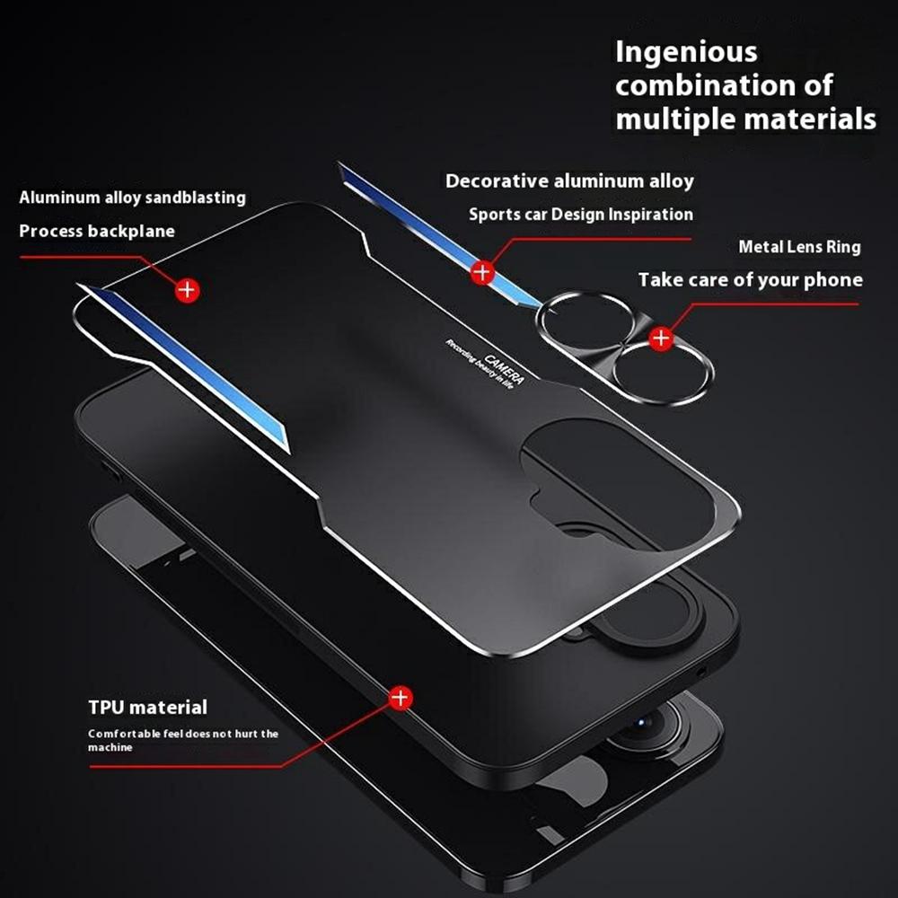Shockproof Case for Xiaomi Poco F7 5G/Redmi Turbo 4 Pro 5G Aluminum Alloy+TPU Phone Cover