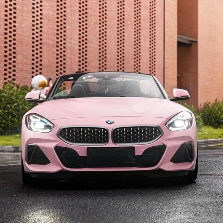 High Gloss PET Satin Sakura Pink Car Color Change & Paint Protection Film Stickers All Sizes Included