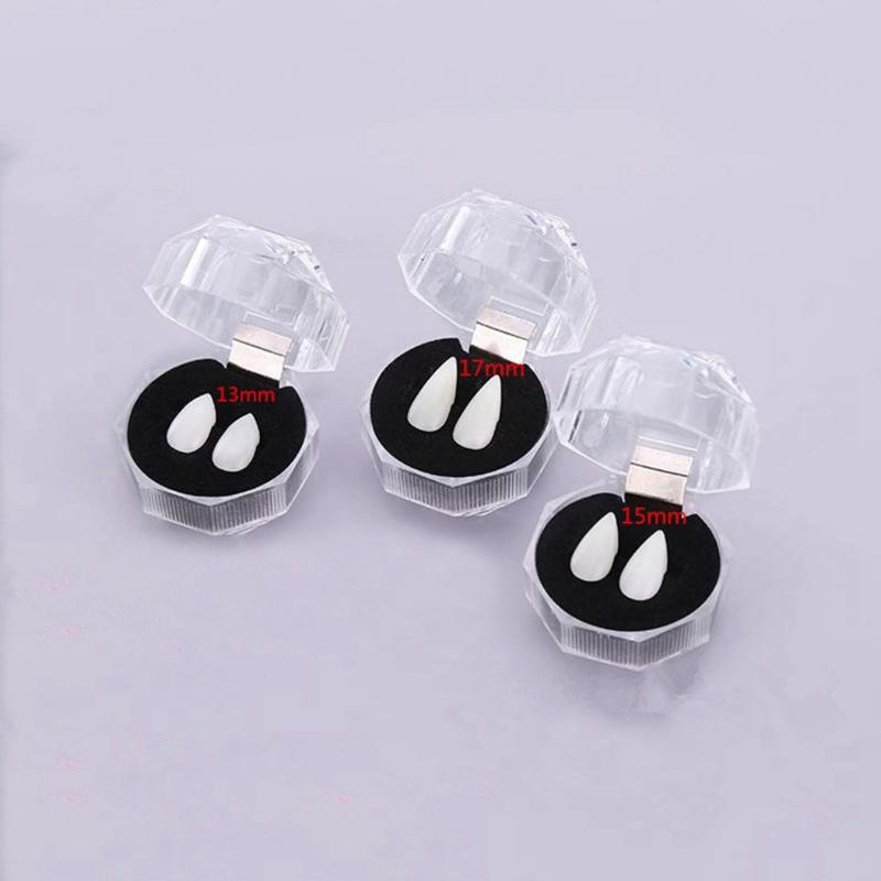 1pair Adult Kids Halloween Fake Dentures Teeth Bloodcurdling Vampire Werewolves Fangs Costume Halloween Costume DIY Cosplay