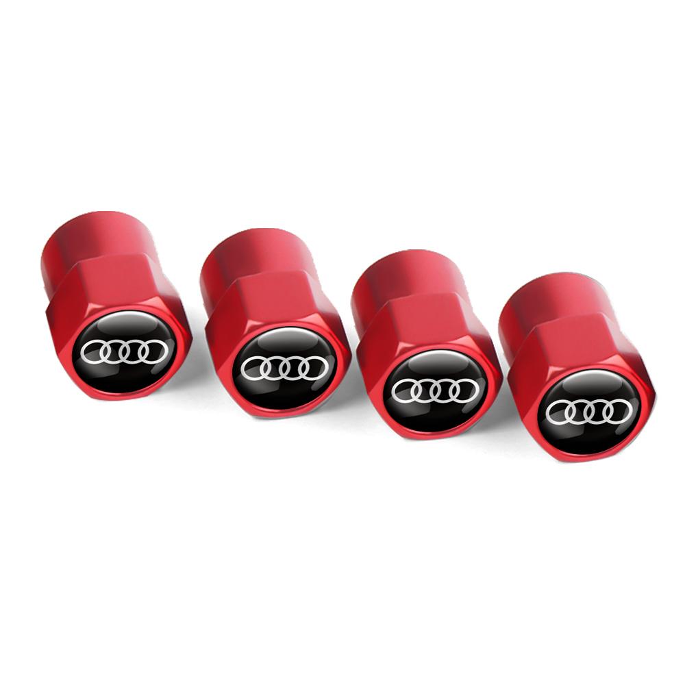 4Pcs Car Accessories 3D Metal Wheel Tire Valve Caps Auto Accessories For Audi S A4 B8 8P A3 A5 A6 C7 A1 A7 A8 Q2 Q3 Q5 Q7 Q8 TT