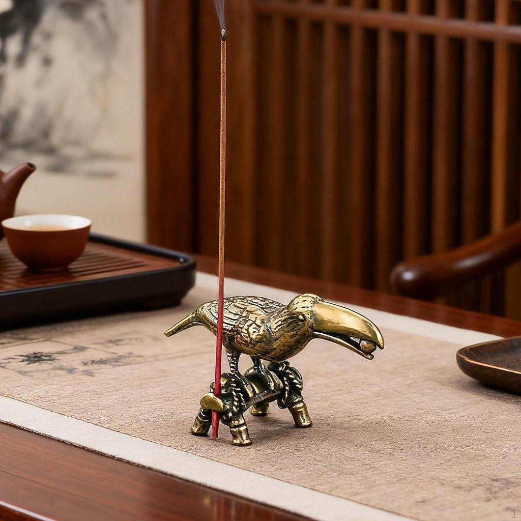 Incense Holder Burner Handmade Ornaments Parrot Statue Figurine for Housewarming Gift
