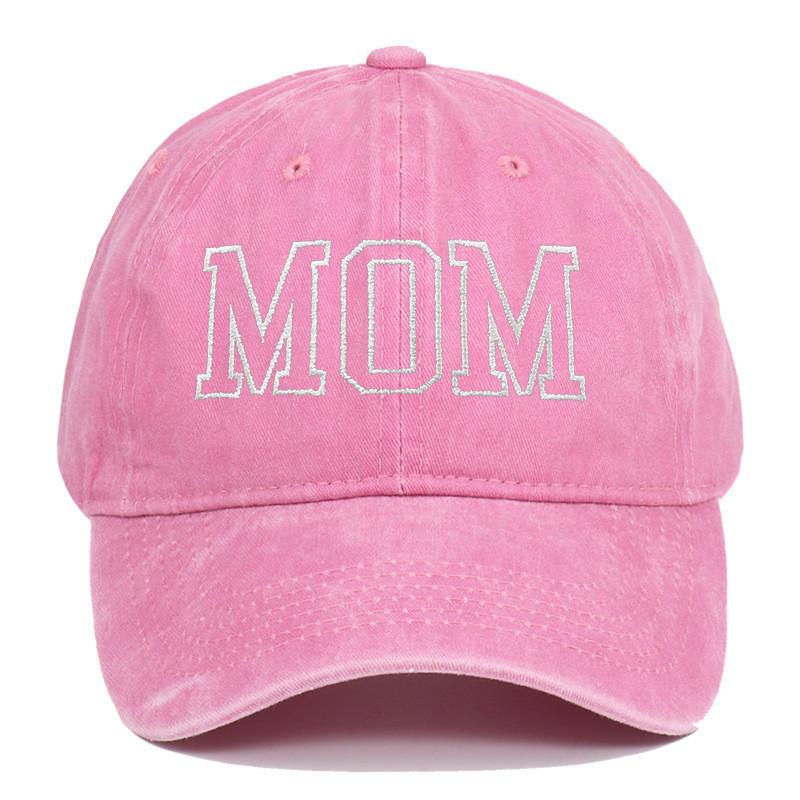 Dad Mom Embroidered Baseball Cap With Cotton Material For Summer Casual Style