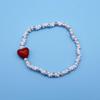 Heart Point Cute Beads Bracelet Blue and Red Heart Bead Bracelet