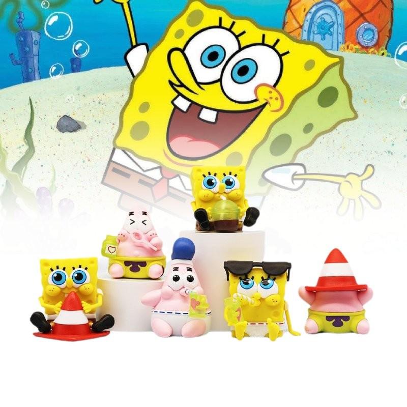 Adorable Sponge Friends Collectible Figures Starfish Pvc Toys For Anime Enthusiasts