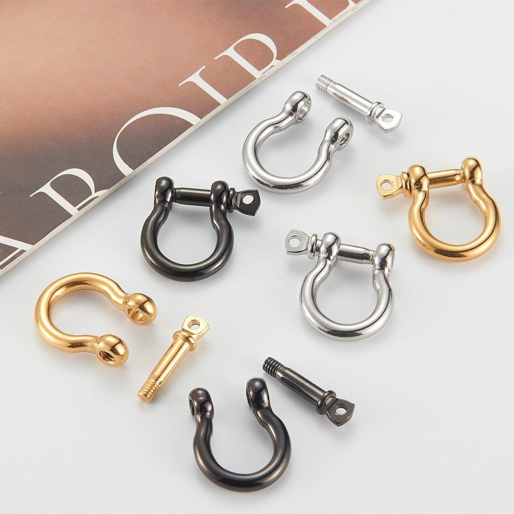 Grillo ad Arco a D in Acciaio Inossidabile Grillo a Ferro di Cavallo Bracciale Collana Grillo a U Chiusura per Gioielli
