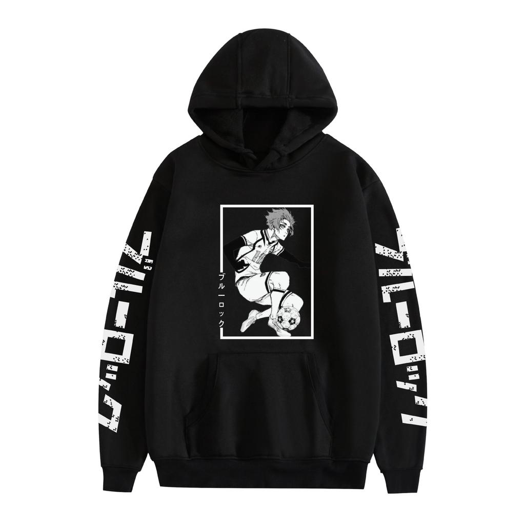 BLUE LOCK Man Hoodie Sweatshirt für Herren Damen Unisex Grafikdruck Cooles Streetwear Hoodie