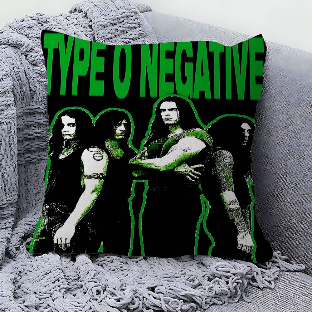 Rock Band T-Type O N-Negative Pillow Cushion Cover Pillowcase Living Room Sofa Home Decor Customized