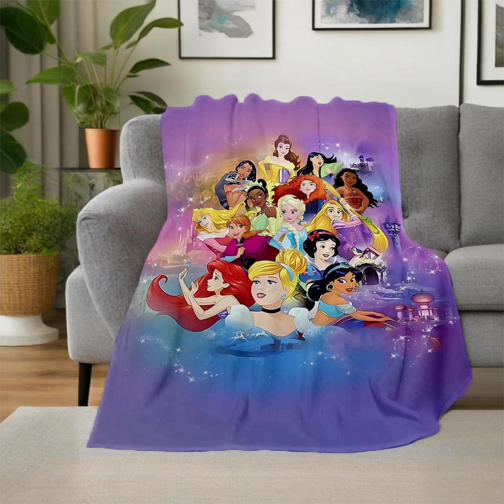 1pc, Disney Princesses Blanket, Soft Throw for Home Decor, Gift Idea, Living Room, Travel, Camping, Car Blankets, Beach, Office Naps, Suitable for All