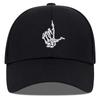 Unisex Skeleton Fingers Embroidery Baseball Caps Spring Autumn Outdoor Adjustable Casual Hats Sunscreen Hat