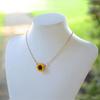 Charm Romantic Jewelry Pearls Flower Pendant Sunflower Necklace Chain Gold Plated