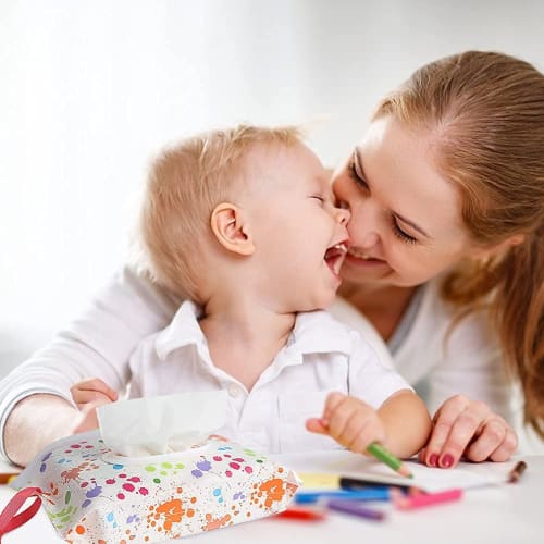 Set of 4 Portable Baby Wipe Bags with Flip Covers, Refillable and Portable, Lightweight, and Easy To Carry for Outdoor Activities, Travel, and Outings