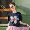 Women's Floral Print Short Sleeve T-shirt