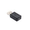 Micro USB Female to USB OTG Adapter for Android Phone Charging - Black