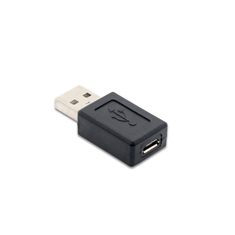 Micro USB Female to USB OTG Adapter for Android Phone Charging - Black
