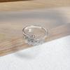 Day Cold Wind Zircon Light Luxury High Sense Open Ring Exquisite Geometric Personality Niche Ring Woman