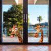 Static Cling Window Stickers Cartoon Animals Butterflies Flowers Removable No Glue Glass Door Shop Window Home Decor